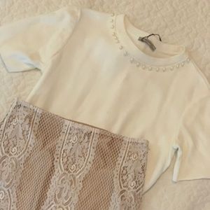 ZARA - Cute Pearl TOP